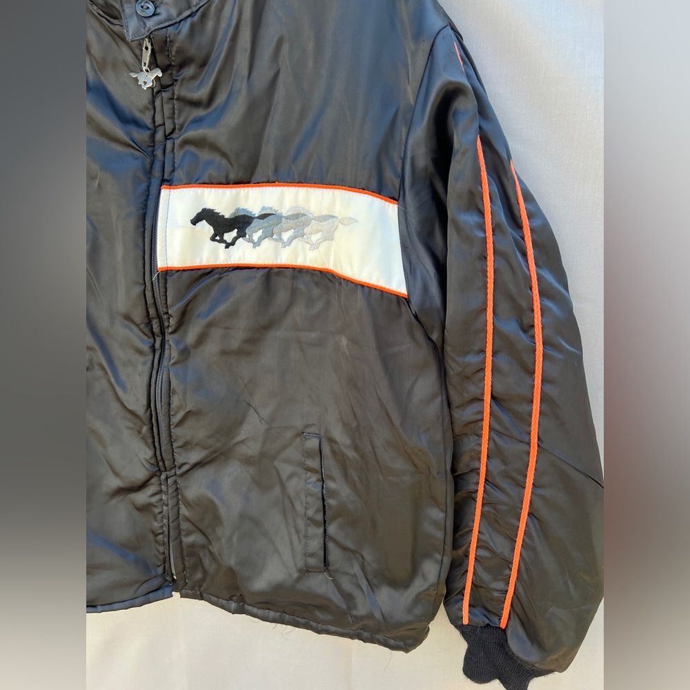 Black Racing-Style Bomber Jacket - Picture 4 of 13